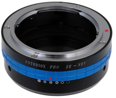 Fotodiox Pro Lens Mount Adapter w/Aperture Dial, Mamiya ze Lens to Sony NEX E-Mount Mirrorless camera e.g. Alpha a7 i NEX-5 MamiyaZE-NEX-Pro