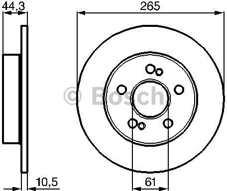 BOSCH Tarcza hamulcowa tylna, 0 986 478 758  0986478758