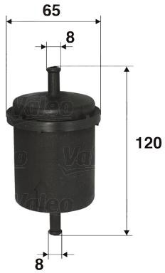 VALEO filtr paliwa przeplywowy 587009 587009