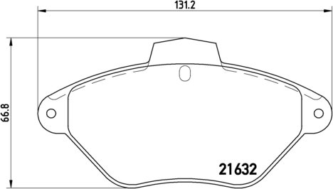 BREMBO Zestaw klocków hamulcowych, hamulce tarczowe P 61 053
