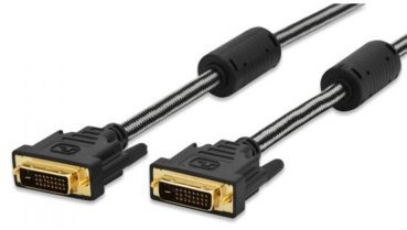 Ednet Kabel połączeniowy DVI-D Dual Link Typ DVI-D 24+1 /DVI-D 24+1 , męskie - męskie czarny (84520)