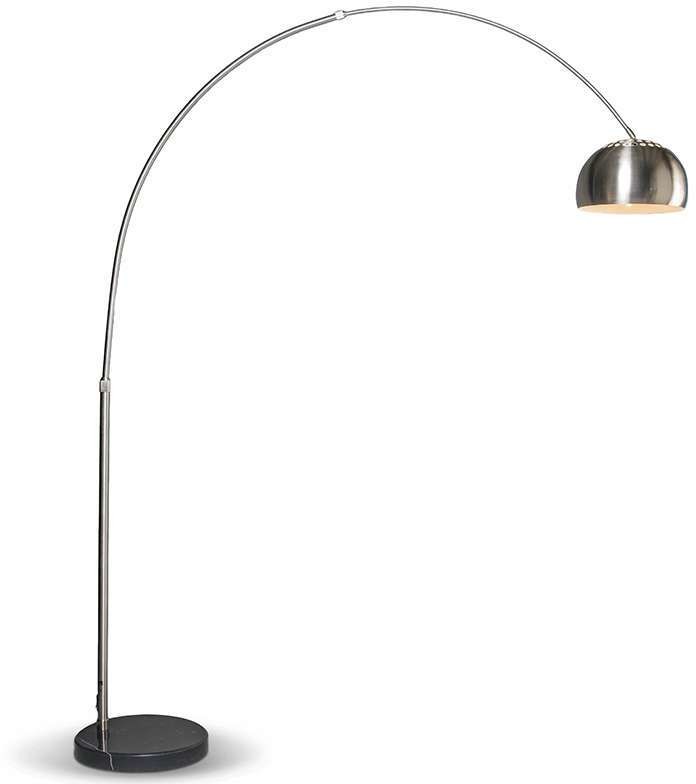 QAZQA Nowoczesna lampa podłogowa łuk stal - Grande