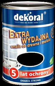 Dekoral Emalia Emakol Strong 5L Czarny - Emalia Emakol Strong 5L Czarny
