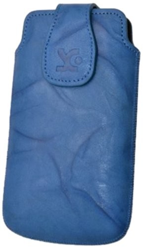 Nokia Original Suncase Echt Ledertasche für Lumia 900 in wash-blau