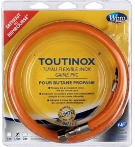 WPRO tbe150 elastyczne gas nieograniczonej liczby toutinox gaz butan propan płaszcz nieprzezroczysty TBE150