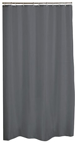 DOUCEUR D'INTERIEUR Douceur d'Intérieur Vitamine zasłona prysznicowa, z tworzywa PEVA, 0,01 x 180 x 200 cm, antracytowy, 180 x 200 cm (6RD150GR)