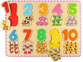 Bigjigs Toys Puzzle - Zwierzątko z Cyferką BJ549