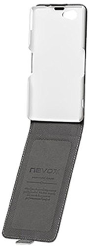 Nevox Relino Flip Skórzany futerał na biało-szary do Sony Xperia Z1 Compact