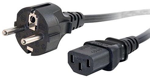 CABLESTOGO Cables To Go 88541 American wire Gauge 16 uniwersalny przewód zasilający (IEC320 °C13 na CEE7/7, 0,5 m) 88541