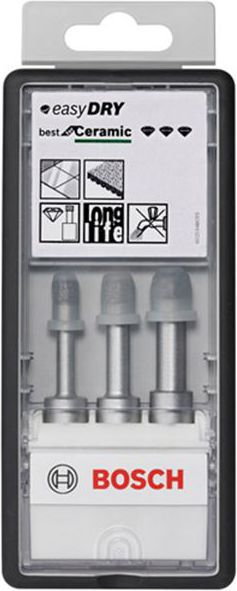 Bosch zestaw DIAMENTOWYCH DO PRACY NA SUCHO 3PC o 6, 8, 10 mm Easy Dry 2608587145