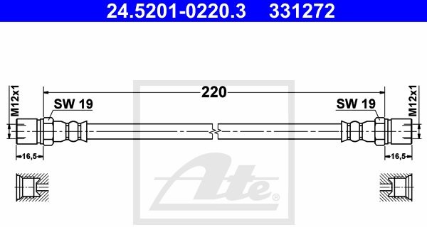 ATE PRZEWÓD HAM 24.5201-0220.3 24.5201-0220.3