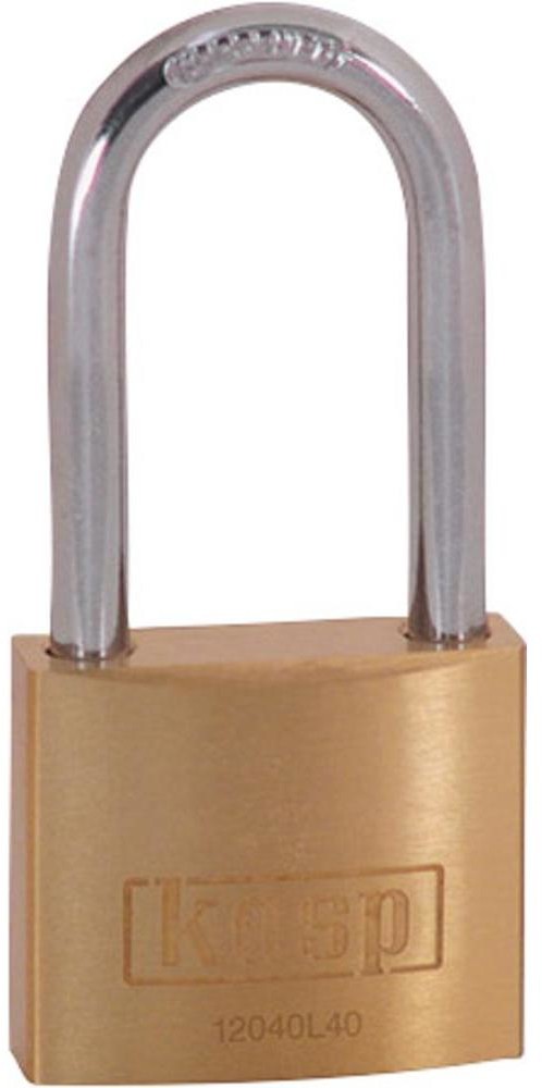Kasp Kłódka K12040L40D z zamkiem kluczykowym 40 mm Złoto-żółty