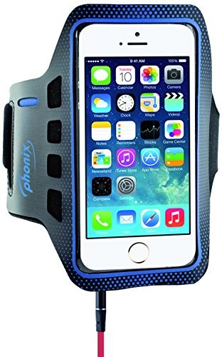 Phonix Verstellbares Neopren Armband Tasche Große M blau