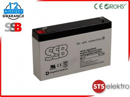 SSB Akumulator AGM SB 7-6 7Ah 6V