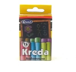 Grand Kreda szkolna kolorowa FIORELLO 12szt KW597