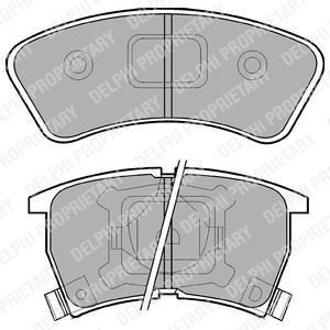 DELPHI Zestaw klocków hamulcowych, hamulce tarczowe LP552