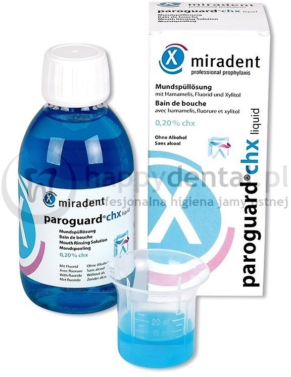 Hager and Werken MIRADENT Paroguard CHX 0,20% 200ml - płyn o stężeniu chlorheksy