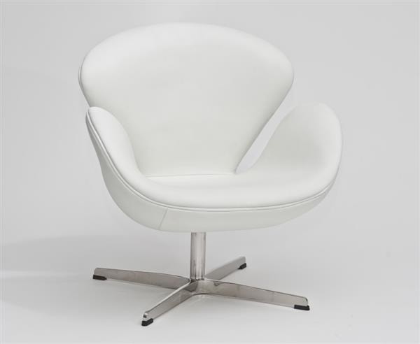 D2.Design Cup Fotel inspirowany projektem Swan skóra 72x65 cm biały 25393 Kraków