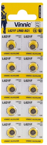 Vinnic 10 x bateria alkaliczna mini G1 AG1 L621