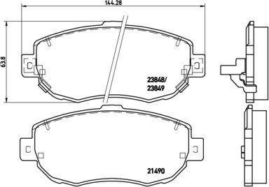 BREMBO Zestaw klocków hamulcowych, hamulce tarczowe P 83 037