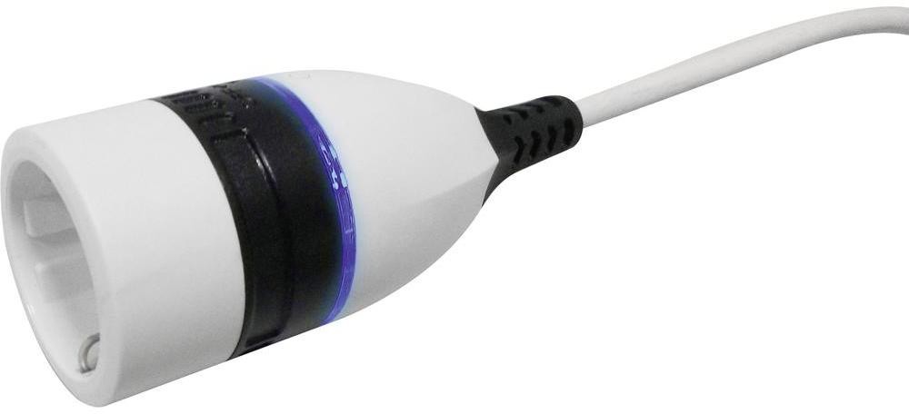 HBF Segula Segula 50133 [ Złącze męskie z uziemieniem kątowe Złącze z uziemieniem] 1.40 m biały