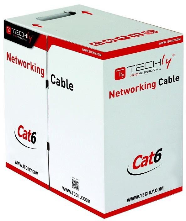 Techly Techly Kabel instalacyjny skrętka UTP Cat6 drut CCA 305m niebieski 025619