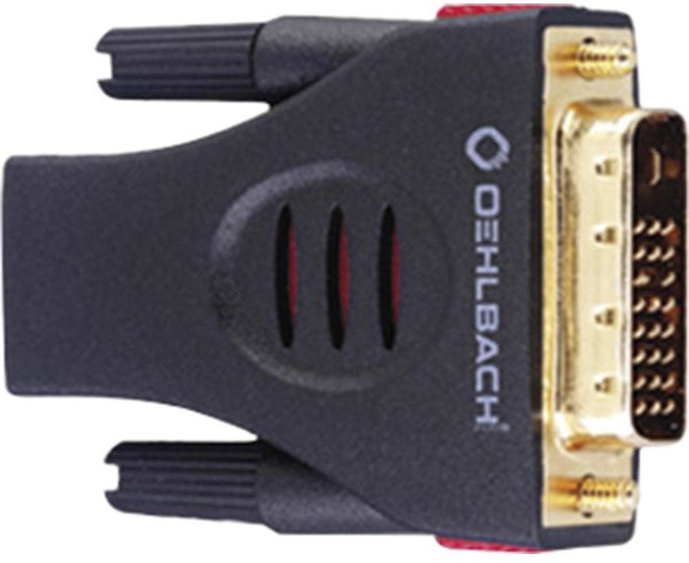 Oehlbach Przejściówka adapter DVI HDMI 9070 [1x Złącze męskie DVI 18+1-pin 1x Złącze żeńskie HDMI]