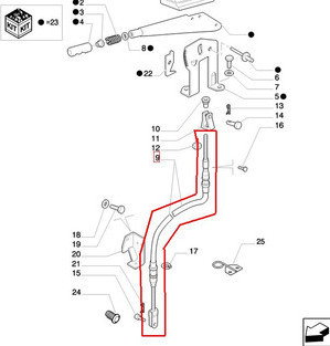 CNH LINKA HAMULCA RĘCZNEGO 87470439
