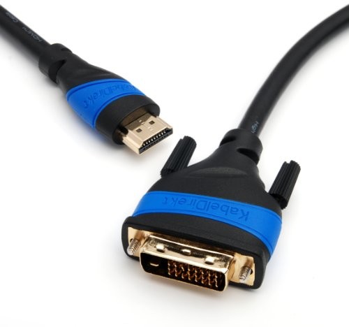 KabelDirekt kabel Dual Link DVI 24+1 obsługujący technologię Full HD, 3D (rozdzielczość do 2560 x 1600) 533