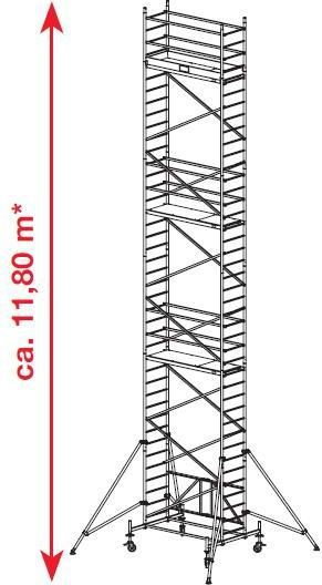 Krause Rusztowanie jezdne składane, aluminiowe ProTec XS 11.8m robocza
