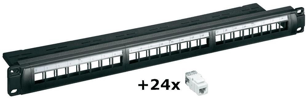 Goobay Patchpanel 24 Porty CAT 6 Goobay 95336 1 U