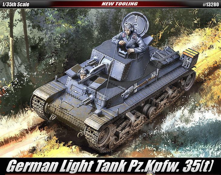 Zdjęcia - Model do sklejania (modelarstwo) Academy Niemiecki czołg lekki PzKpfw 35(t) 13280 