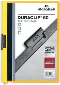 Duraclip DURABLE Skoroszyt zaciskowy 60 żółty DU002-6