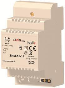 Ledix Zasilacz LED modułowy 14V DC 15W, typ: ZNM-15-14