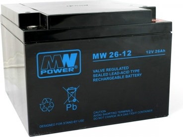 Mean Well Akumulator żelowy 12V 26Ah MW 26-12