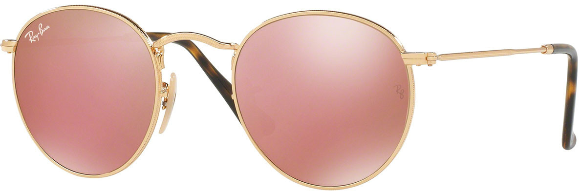 Ray Ban Round Metal Flat Lenses RB3447N 001/Z2