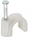 InLine Organizer Zacisk na kable 8mm, okrągły, biały, 50 sztuk 44020B