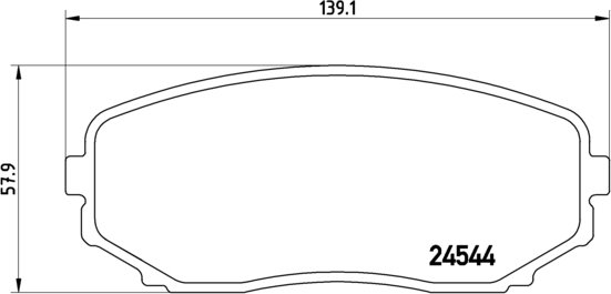 BREMBO Zestaw klocków hamulcowych, hamulce tarczowe P 49 040