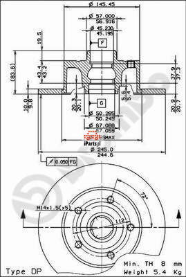 BREMBO Tarcza hamulcowa 08.6911.14
