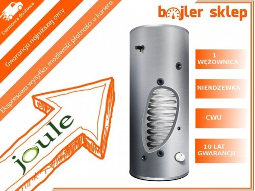 Joule Bojler CYCLONE INDIRECT 200L 1-wężownica 1W nierdzewka wymiennik nioerdzewny CWU 200 litrów Wysyłka POBRANIOWA + ZAWÓR MIESZAJĄCY GRATIS!