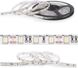 Nextec Taśma LED 12V / SMD 5050 / 300 led / IP63 / RGB / podłoże białe / rolka 5