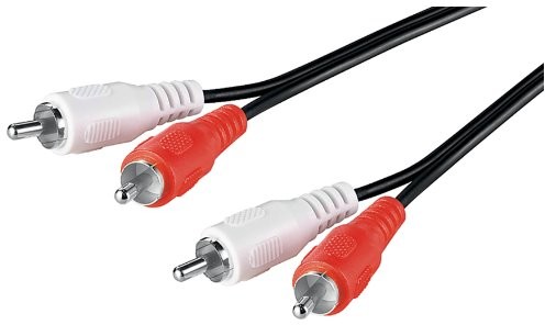 Wentronic 1.5 m 2 X wtyczka cinch na 2 X wtyk cinch czarny 50028