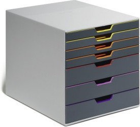 Durable Pojemnik VARICOLOR z siedmioma kolorowymi szufladkami
