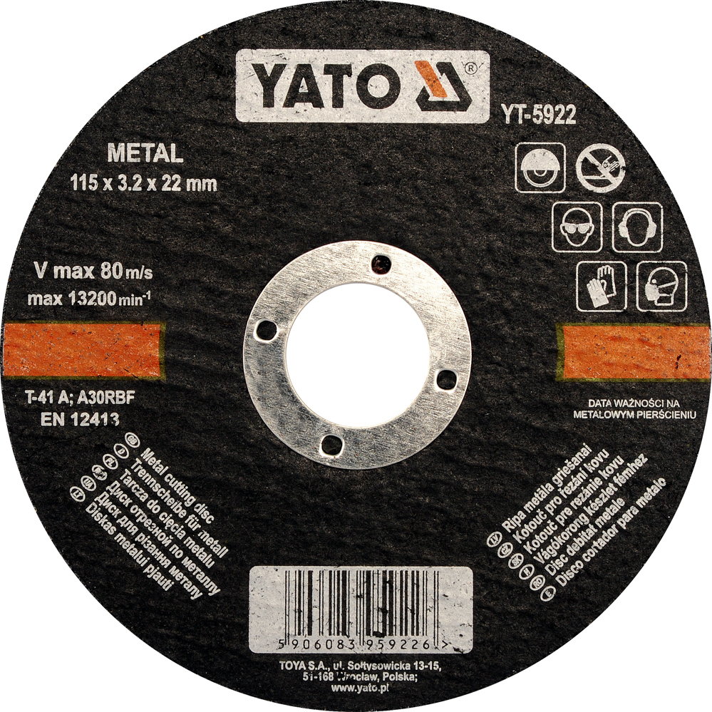 YATO Tarcza do cięcia metalu 125x1,2x22 mm YT-5923