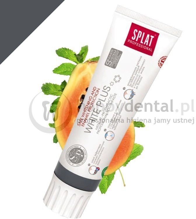 Splat Kosmetika SPLAT Professional WHITE-PLUS 100ml - profesjonalna, wybielająca pasta do zębów z enzymem z papai