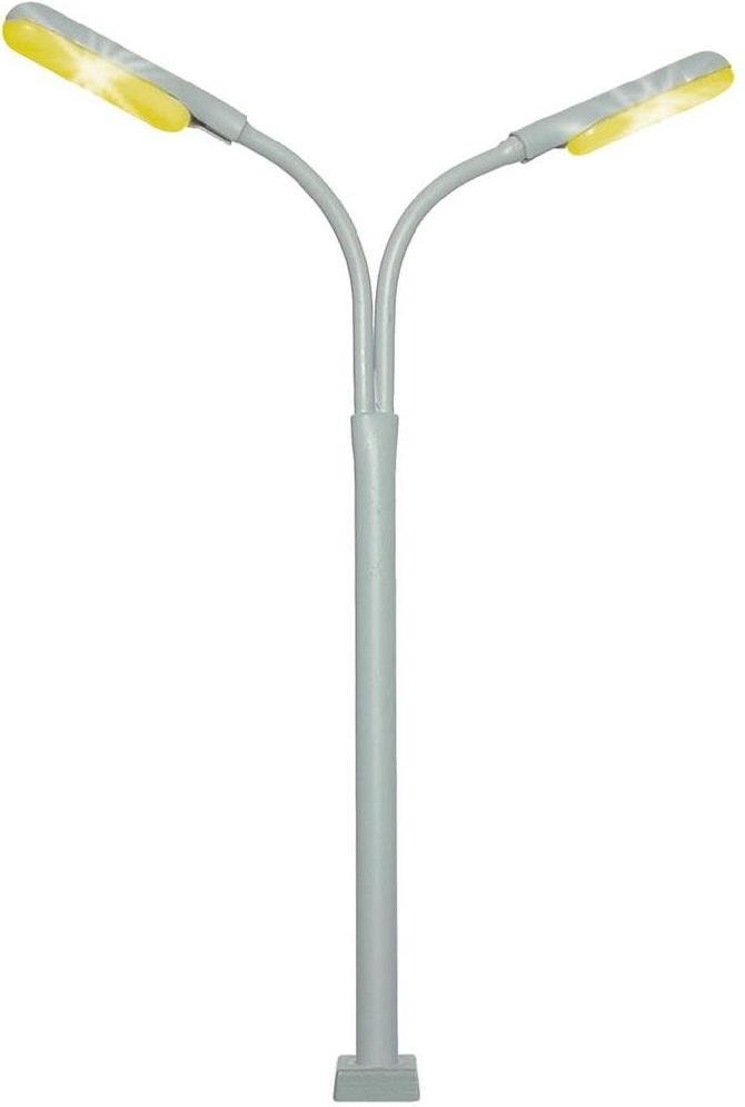 Viessmann Lampa łukowa podwójna LED 60951 100 mm skala H0 biała