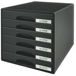 Leitz Pojemnik z 6 szufladami PLUS, czarny 52120095