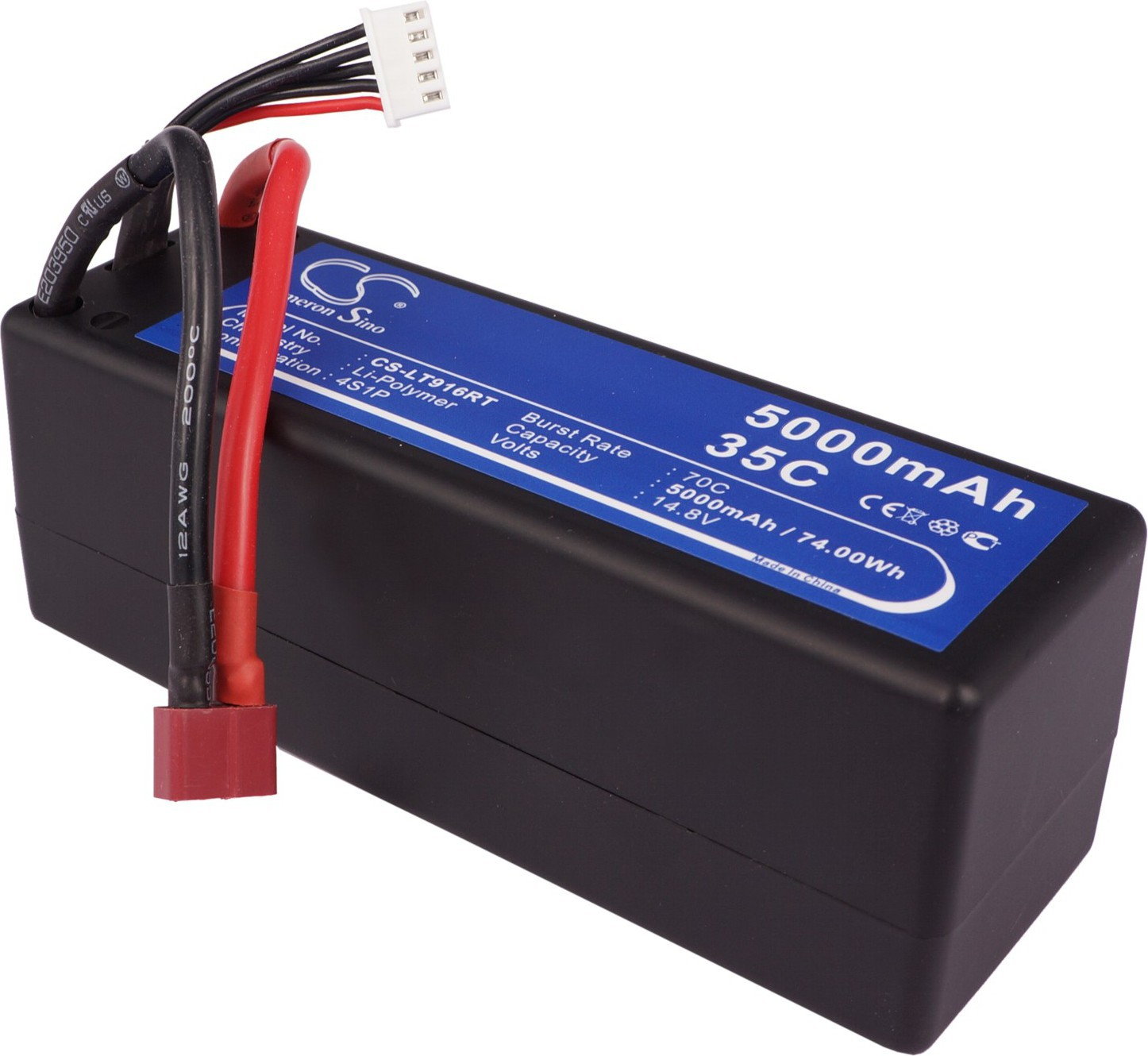 Cameron Sino 5000mAh 74.00Wh Li-Polymer 14.8V 4S 35C () CS-LT916RT