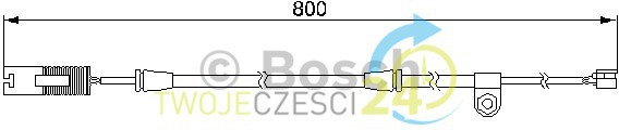 BOSCH Styk ostrzegwaczy, zużycie okładzin hamulcowych 1 987 474 945