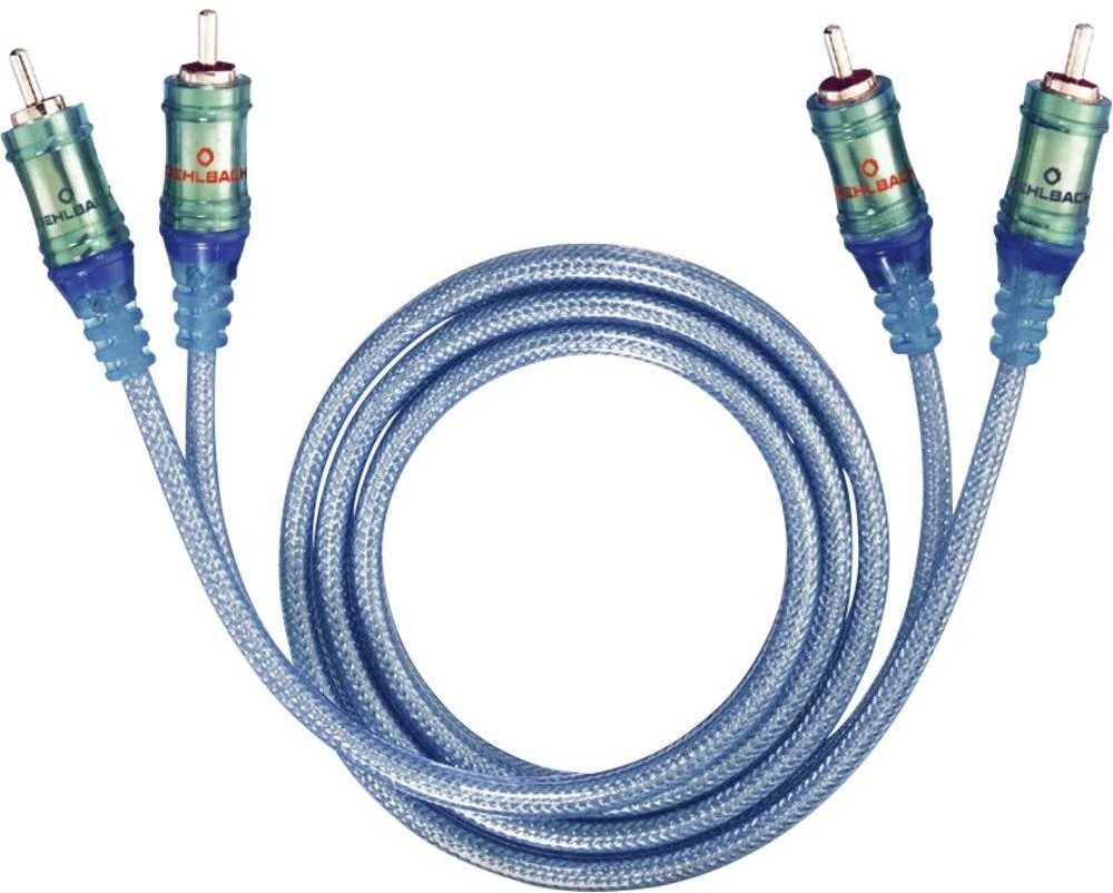 Oehlbach Kabel audio Cinch 92020 [2x Złącze męskie cinch 2x Złącze męskie cinch] 1 m przezroczysty niebieski